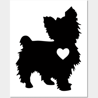 Yorkie Silhouette Posters and Art